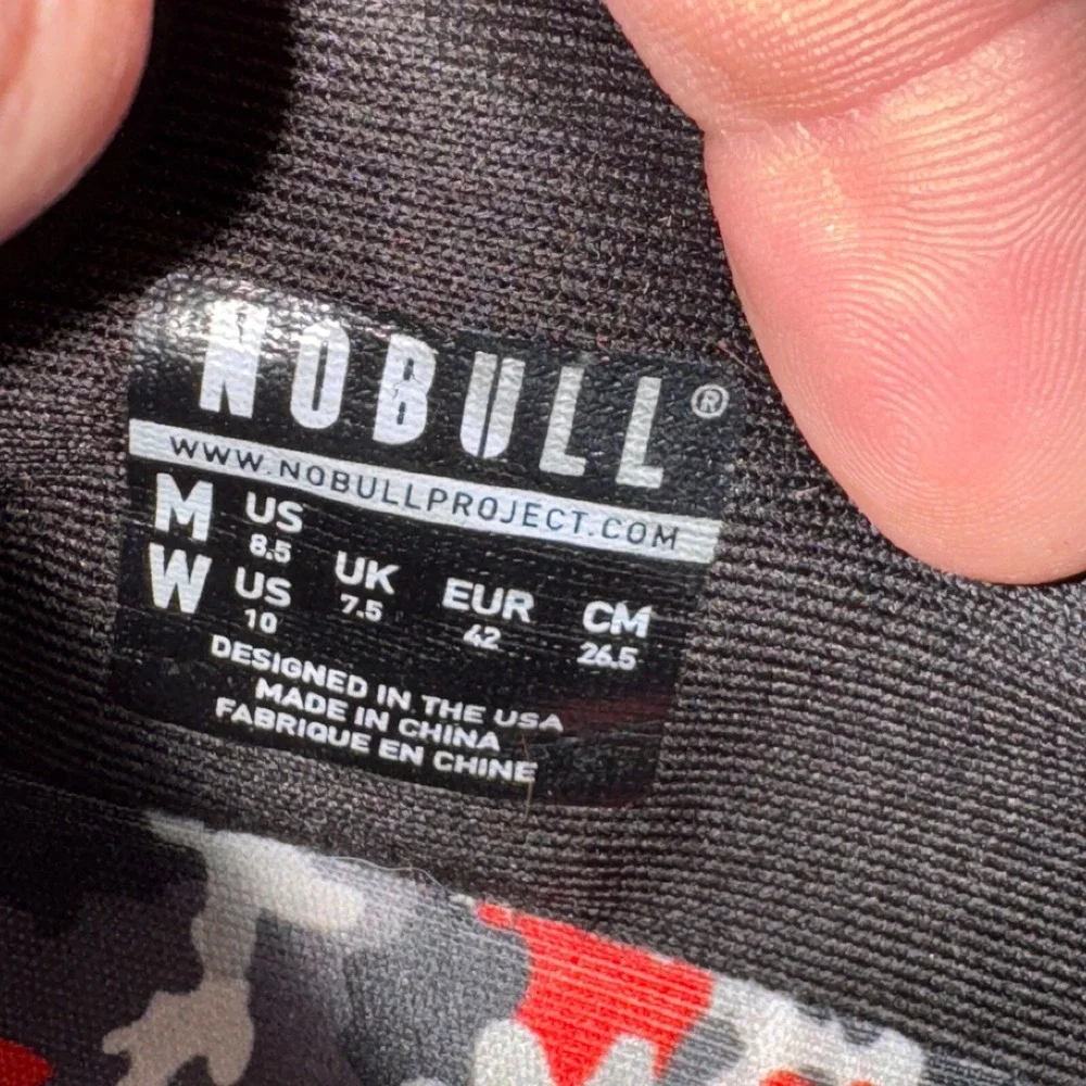 Nobull Superfabric Gun Athletic Trainer Shoes Sneakers Black‎ Red Mens Size 8.5
